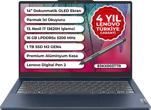 Ideapad Slim 5 Case 2 In 1 Intel Core I7-13620H 16 GB 1 Tb SSD Freedos 14 Inç 83KX003TTR