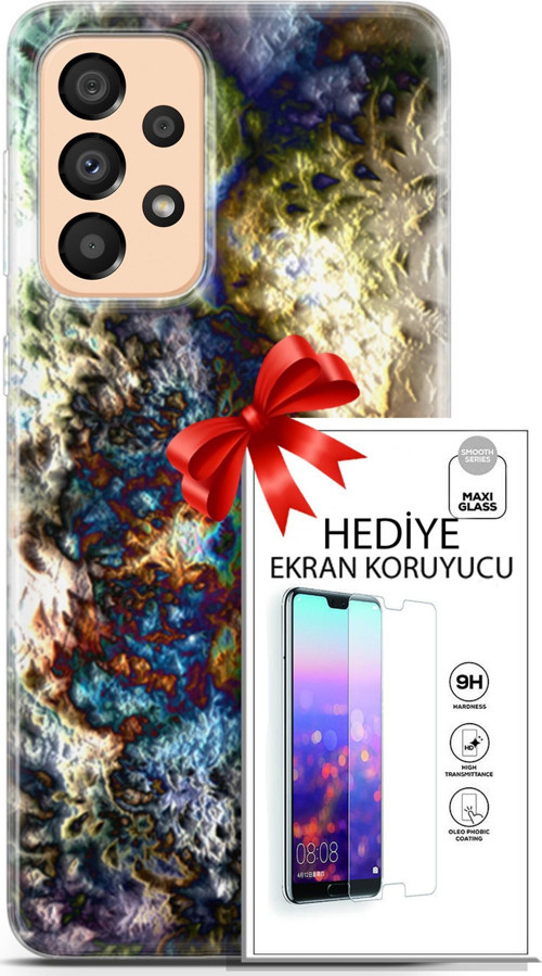 Samsung Galaxy A33 5G Kılıf Orijinal Seri Nature 13 Volkanik Case Kapak Ekran Koruyucu