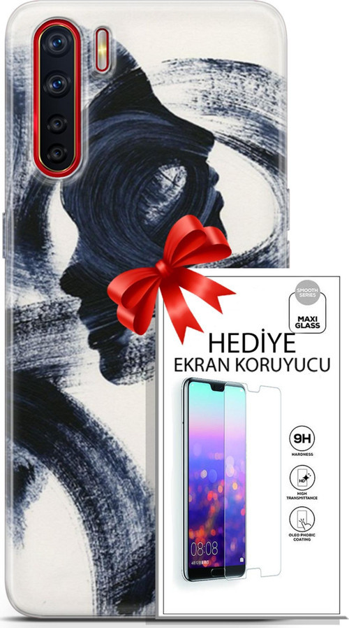 Oppo A91 Kılıf Orijinal Seri Soul 10 2 Yüzlü Full Hd Kılıf + Ekran Koruyucu