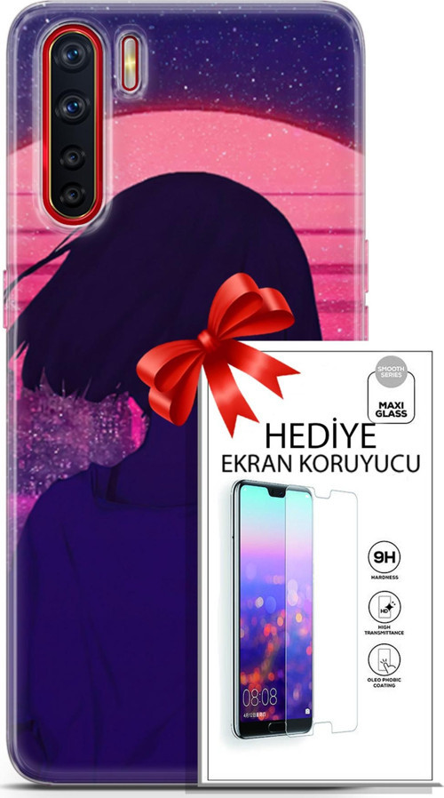 Oppo A91 Kılıf Orijinal Seri Neo 12 Blak Panther Tasarım Kılıf + Ekran Koruyucu
