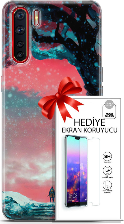 Oppo A91 Kılıf Orijinal Seri Neo 01 Bıçaklı Joker Telefon Kılıfı + Ekran Koruyucu