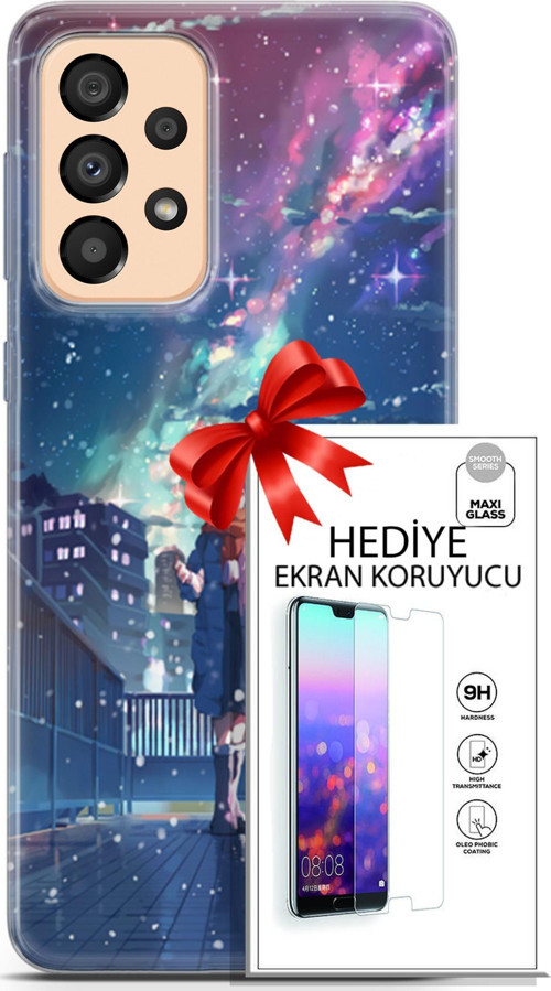 Samsung Galaxy A33 5G Kılıf Orijinal Seri Fantasy 10 Anime Kar Full Hd Kılıf + Ekran Koruyucu