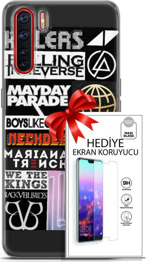 Oppo A91 Kılıf Orijinal Seri Punky 28 Killers İz Bırakmayan Kılıf + Ön Ekran Koruyucu