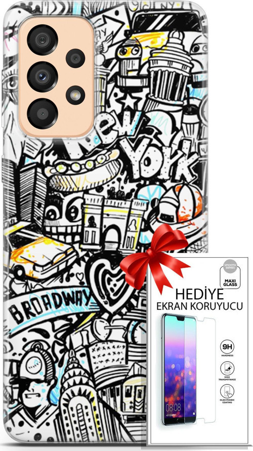 Samsung Galaxy A33 5G Kılıf Orijinal Seri Bounce 24 Kit Sutton Darbe Emici Kılıf + Ekran Koruyucu