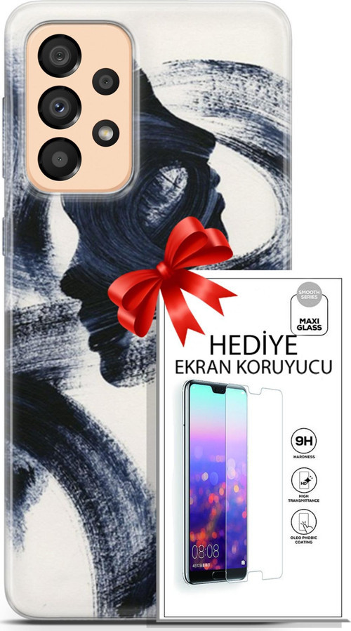 Samsung Galaxy A33 5G Kılıf Orijinal Seri Soul 10 2 Yüzlü Full Hd Kılıf + Ekran Koruyucu