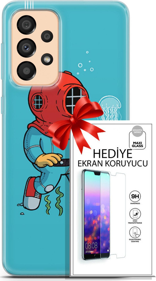 Samsung Galaxy A33 5G Kılıf Orijinal Seri Neo 08 Batman Dc Baskılı Kılıf + Ekran Koruyucu