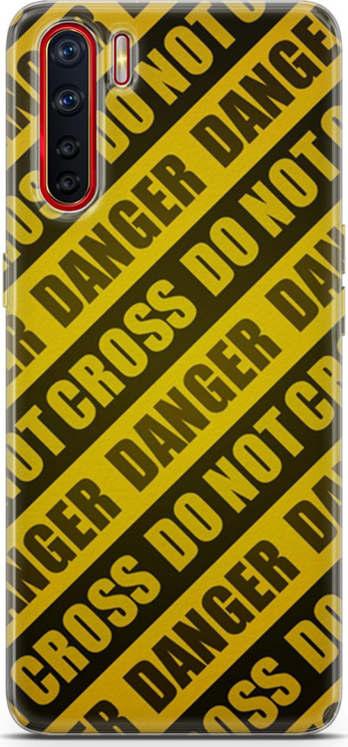 Oppo A91 Kılıf Orijinal Seri Typo 05 Danger Koruma Kılıfı