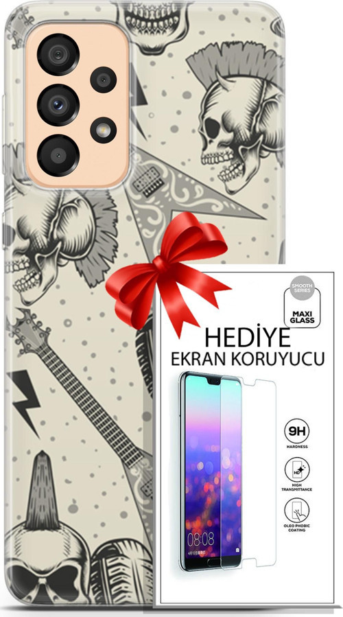 Samsung Galaxy A33 5G Kılıf Orijinal Seri Punky 20 Trash Punk Renkli Kılıf Ekran Koruyucu