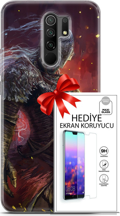 Xiaomi Redmi 9 Kılıf Orijinal Seri Cardano 30 Şövalye Kenarları Şeffaf Kapak Ve Ekran Koruyucu
