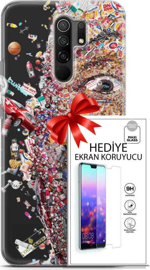 Xiaomi Redmi 9 Kılıf Orijinal Seri Cardano 09 Fitness Uv Kılıf Ve Ekran Koruyucu