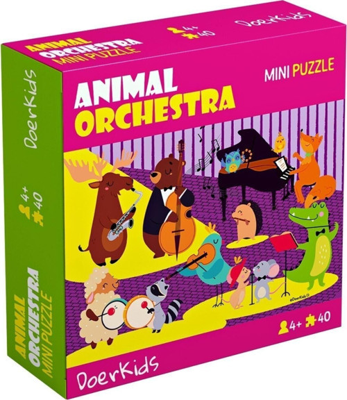 Hayvan Orkestrası Mini Puzzle | 3-7 Yaş - 40 Parça