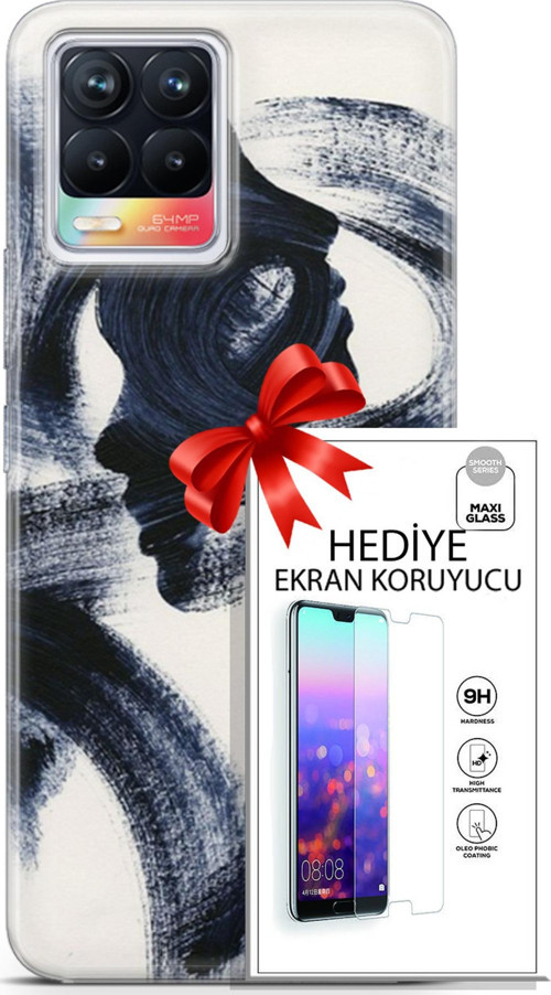 Realme 8 Kılıf Orijinal Seri Soul 10 2 Yüzlü Full Hd Kılıf + Ekran Koruyucu
