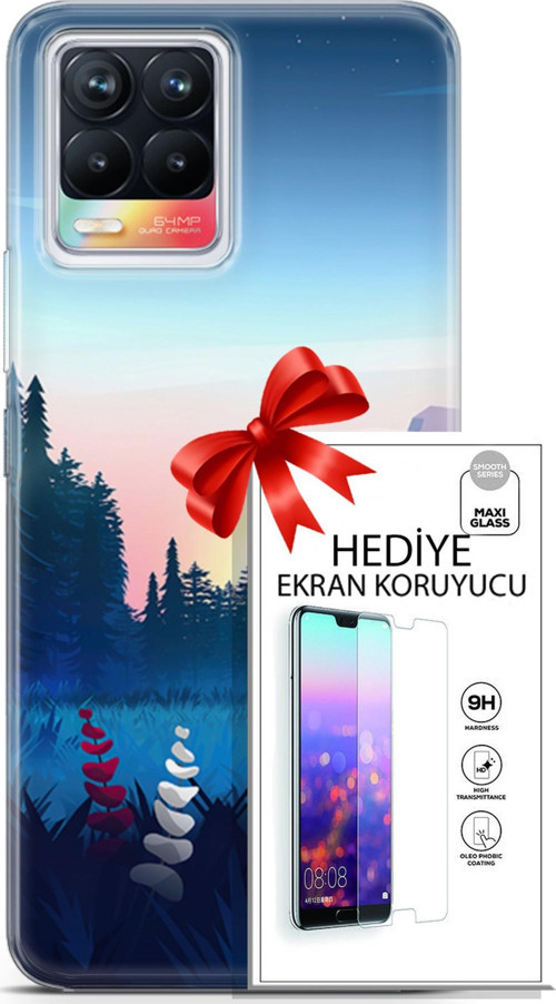Realme 8 Kılıf Orijinal Seri Neo 11 Batgirl 4K Baskılı Kılıf + Ekran Koruyucu Full Korumaketi