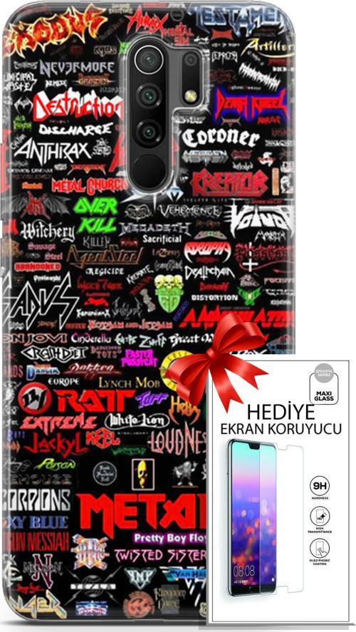 Xiaomi Redmi 9 Kılıf Orijinal Seri Bounce 29 Bailey Davies Leke Tutmaz Kapak + Ekran Koruyucu