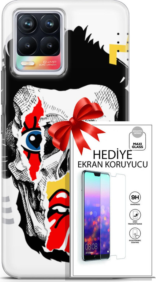 Realme 8 Kılıf Orijinal Seri Punky 05 Karışık Koruma Kılıfı + Ekran Koruyucu