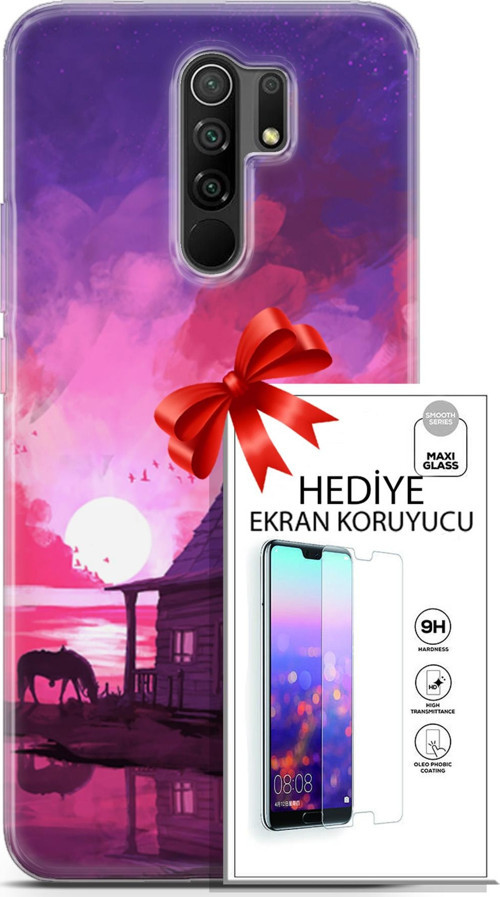 Xiaomi Redmi 9 Kılıf Orijinal Seri Neo 27 Aquaman Lazer Kesim Silikon Ekran Koruyucu
