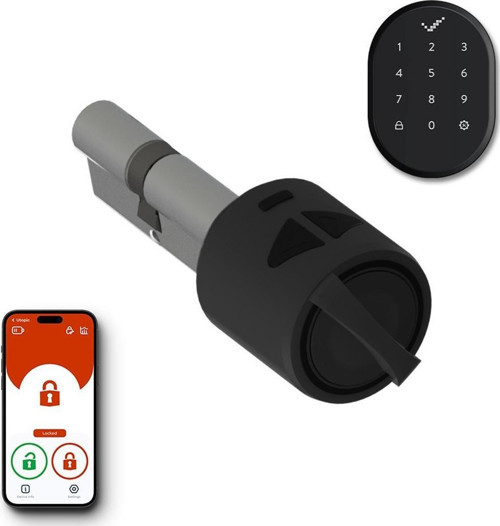 Desi Utopic R+ Siyah Akıllı Kilit Telefondan Kontrol & Kablosuz Tuş Takımlı Set