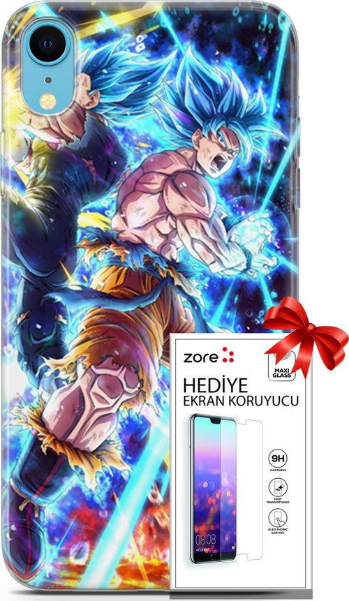 Apple İphone Xr Kılıf Orijinal Seri Supers 11 Dragon Ball Anime 4K Baskılı Kılıf + Ekran Koruyucu Fu