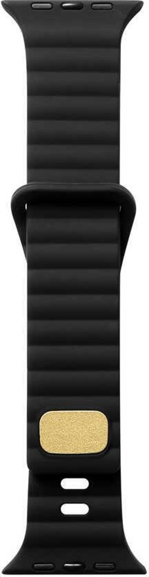 Apple Watch 44MM Uyumlu Kordon Şerit Dizaynlı Metal Tokalı Kordon