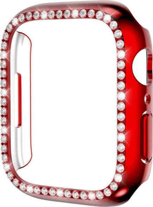 Apple Watch 44mm Uyumlu Taşlı Darbe Emici Koruyucu Gard Silikon