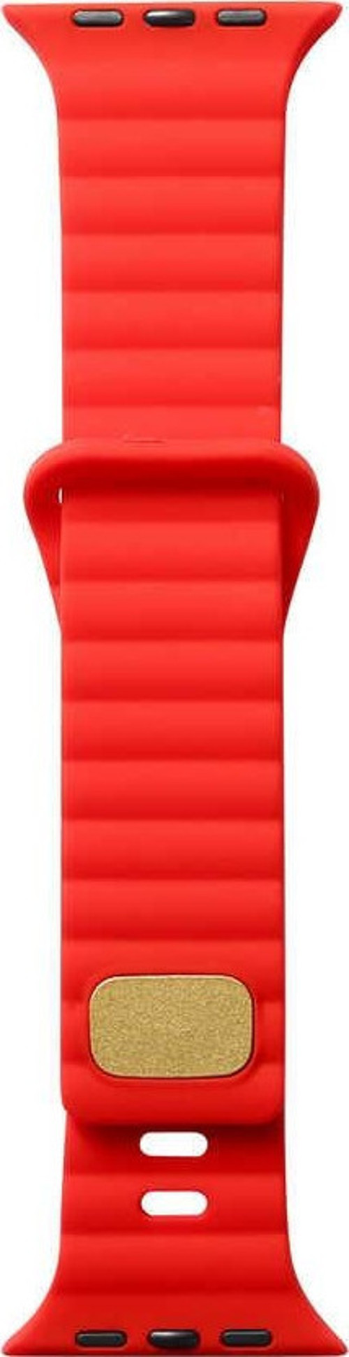Apple Watch 7 41mm Uyumlu Kordon Şerit Dizaynlı Metal Tokalı Kordon
