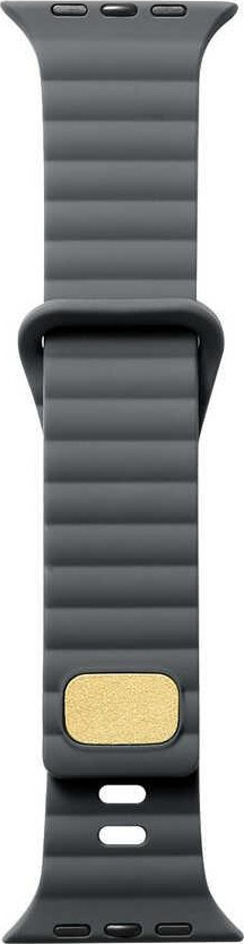 Apple Watch 7 41mm Uyumlu Kordon Şerit Dizaynlı Metal Tokalı Kordon