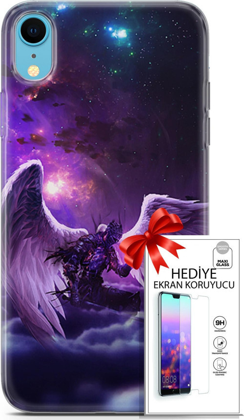 Apple İphone Xr Kılıf Orijinal Seri Cardano 23 Melek Telefon Kabı Ve Ekran Koruyucu