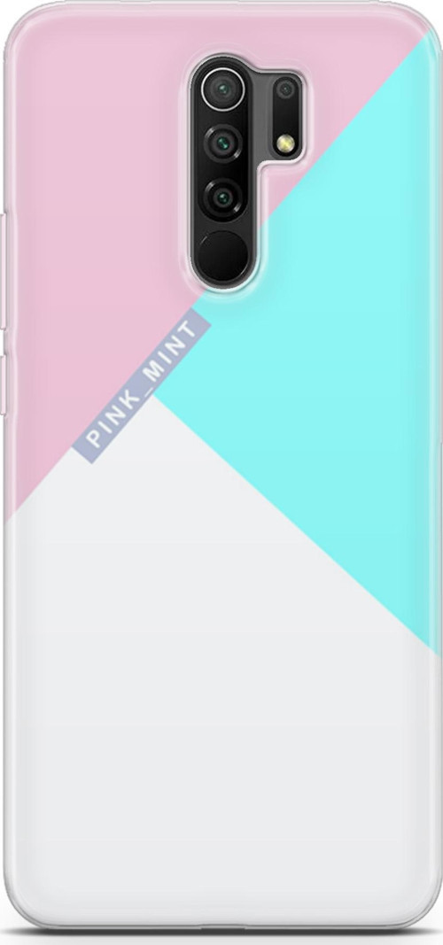 Xiaomi Redmi 9 Kılıf Orijinal Seri Typo 08 Pink Mint Baskılı Kılıf