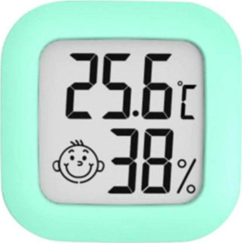 Digital Lcd Termometre - Akıllı Sıcaklık Ve Nem Ölçer - Yeşil - Anlık Takip Özelliği