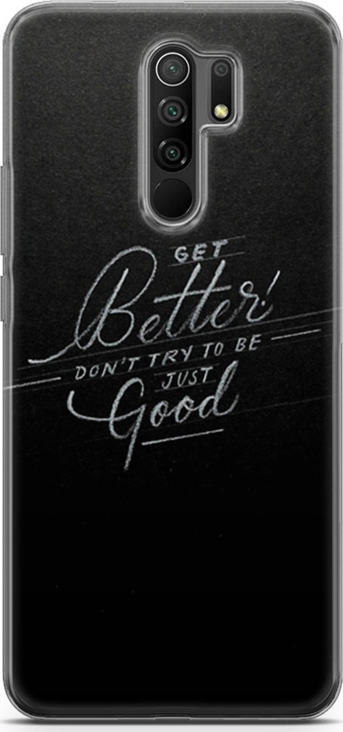 Xiaomi Redmi 9 Kılıf Orijinal Seri Typo 10 Get Better Don'T Cry Full Hd Kılıf