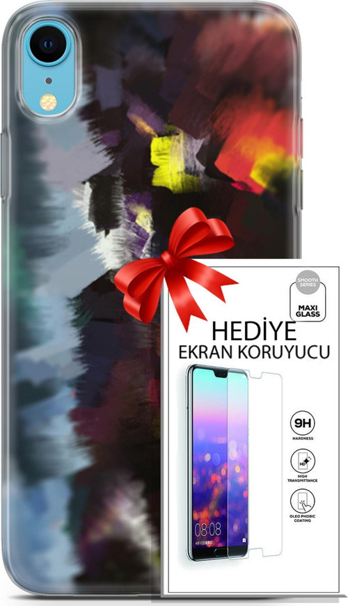 Apple İphone Xr Kılıf Orijinal Seri Nature 19 Çok Renkli Tam Koruma Kılıf + Ekran Koruyucu