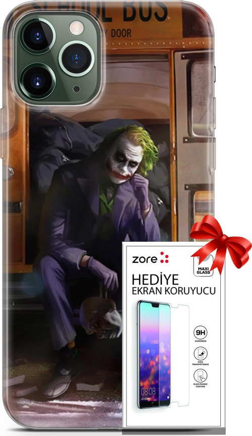 Apple İphone 11 Pro Max Kılıf Orijinal Seri Supers 05 Joker Poster Koruma Kılıfı + Ekran Koruyucu