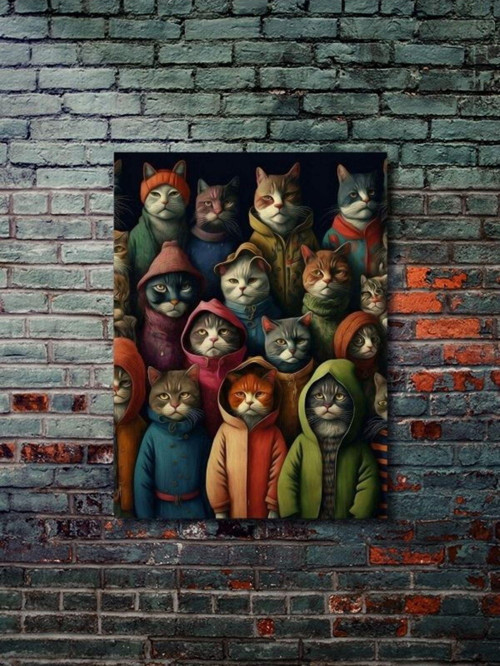 Sevimli Kedi, Hayvanlar Alemi Posteri, Özel Tasarım Kağıt Poster, Duvar Sanatı