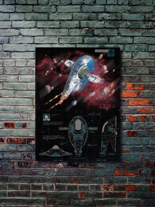 Jango Fett Slaveı - Star Wars - Gemi Şemaları - Film & Dizi Posterleri, Özel Tasarım Kağıt Poster