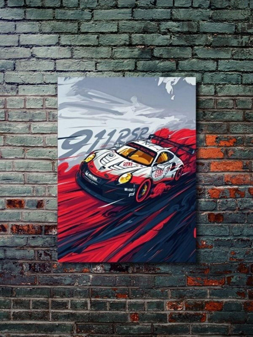 Porsche - 911 Rsr - Eşsiz Tasarım Motosiklet Posterleri, Özel Tasarım Kağıt Poster