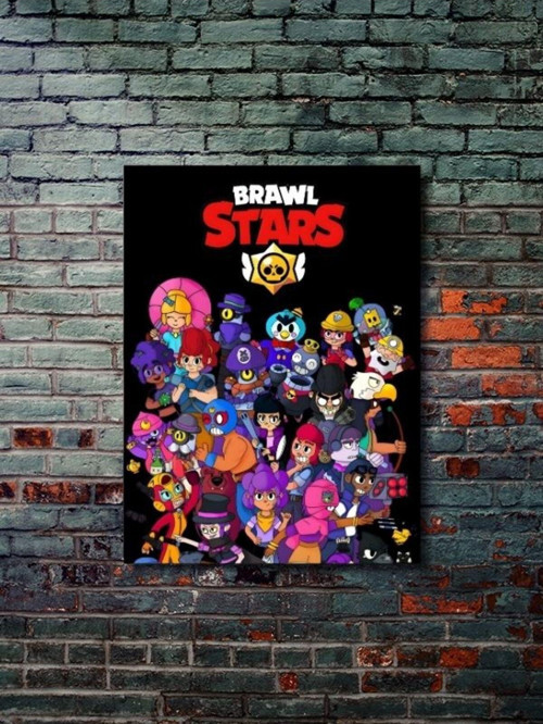 Brawl Stars, Eşsiz Tasarım Oyun, Karakter Posterleri, Özel Tasarım Kağıt Poster