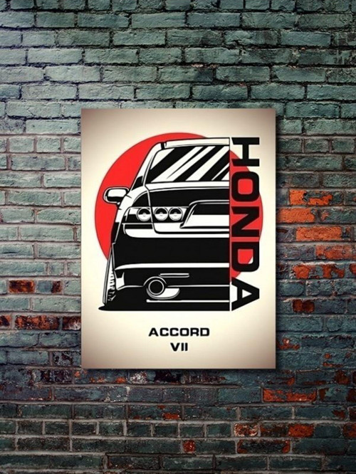 Accord Vıı - Honda - Eşsiz Tasarım Motosiklet Posterleri, Özel Tasarım Kağıt Poster