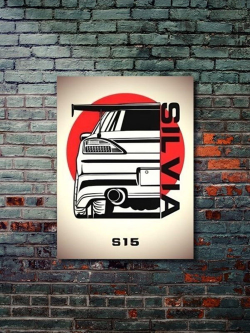 Silvia S15 - Nissan - Eşsiz Tasarım Motosiklet Posterleri, Özel Tasarım Kağıt Poster