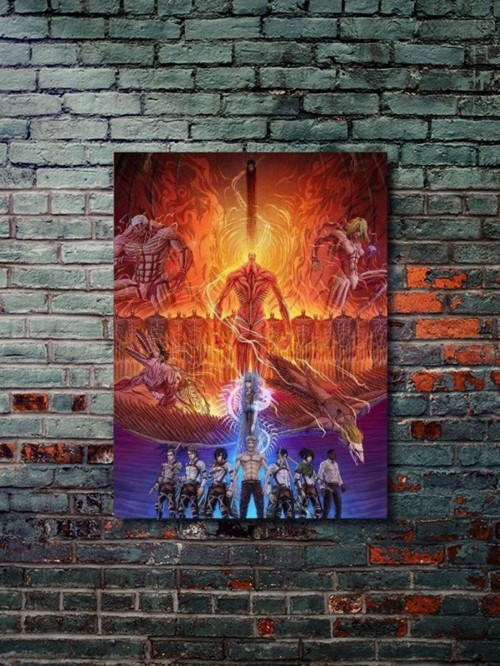 Attack On Titan, Anime - Manga Serisi, Özel Tasarım Kağıt Poster, Duvar Sanatı