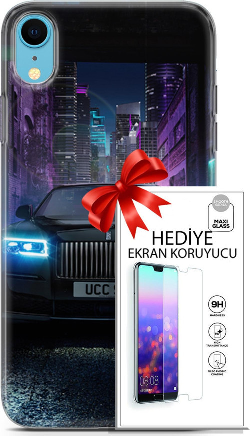 Apple İphone Xr Kılıf Orijinal Seri Fantasy 12 Rolls Royce Tasarım Kılıf + Ekran Koruyucu