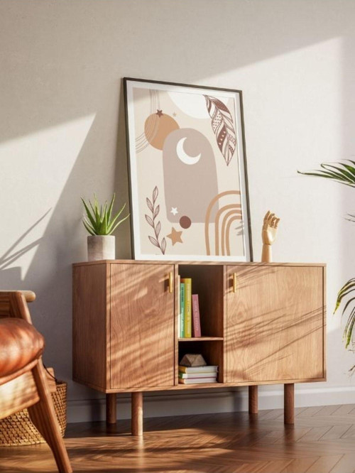 Bohem Minimalist Tasarım, Boho Sanatı Posterleri, Özel Tasarım Kağıt Poster