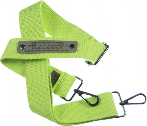 Neon Yeşil Renk, Unisex Çanta Omuz Kayışı, Kişiselleştirilebilir Hediyelik Çanta Omuz Askısı, 180 Cm