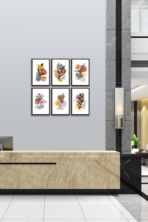 Modern Bohem Tarzı 6 Parça Art Duvar Tablosu Yüksek Çözünürlük Uv Baskı Tekniği 30X20