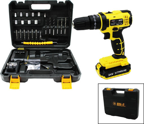 BANCO BN-5 F-136 STANLIY SARI 24W PROFESSIONAL ŞARJLI DARBELİ MATKAP SETİ ÇANTALI-Findit