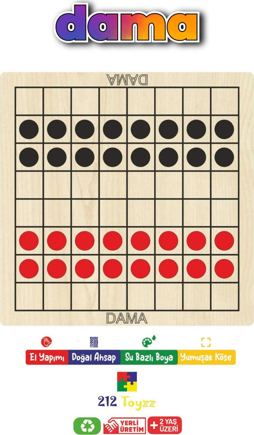 Ahşap Dama Akıl, Zeka Ve Strateji Oyunu Dama