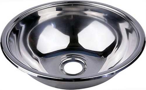 Tekne - Karavan için Krom Evye Lavabo, Ø 26cm, Derinlik: 9cm