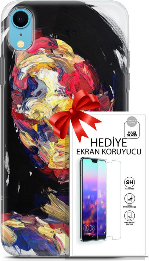 Apple İphone Xr Kılıf Orijinal Seri Soul 16 Karışık Çok Renkli Hediyelik Kılıf Ve Ekran Koruyucu