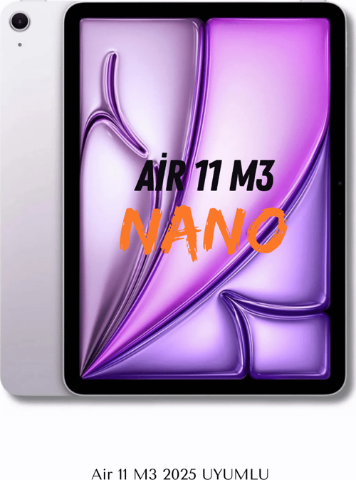 iPad Air 11 M3 2025 Uyumlu Blue Nano Ekran Koruyucu Ultra İnce Screen Protector