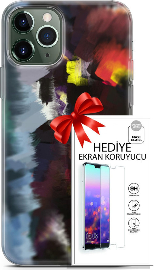 Apple İphone 11 Pro Max Kılıf Orijinal Seri Nature 19 Çok Renkli Tam Koruma Kılıf + Ekran Koruyucu