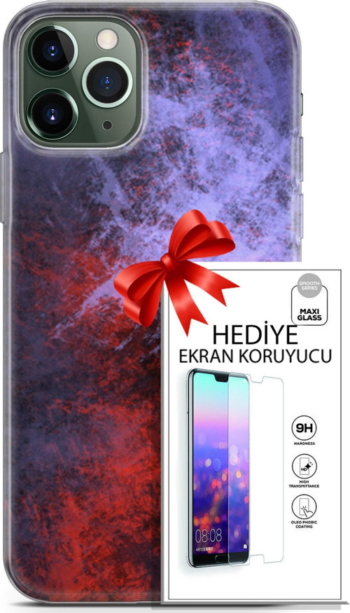 Apple İphone 11 Pro Max Kılıf Orijinal Seri Nature 18 Karışık Parlak Kılıf + Ekran Koruyucu Full Koruma